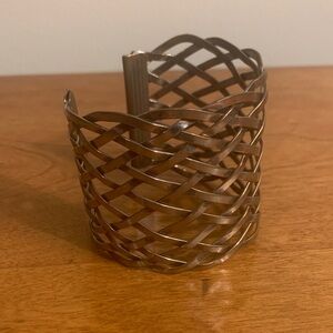 Woven Metal Cuff Bracelet